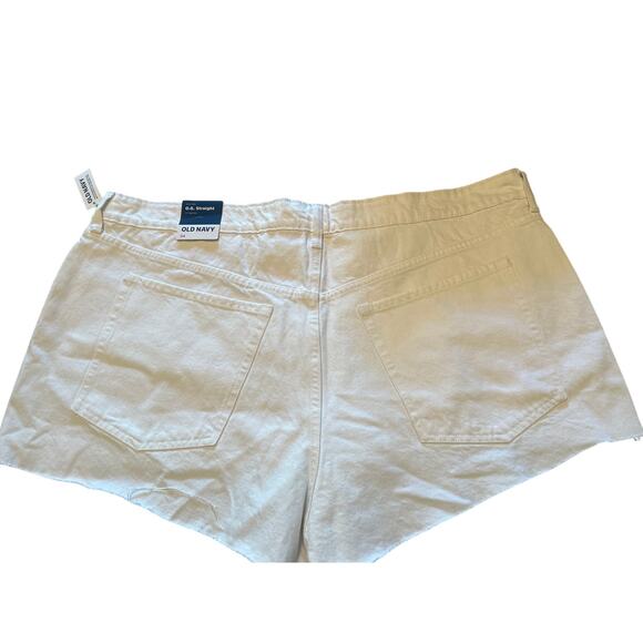 NWT Old Navy Plus Size Women's White Denim Shorts O.G. Straight Size 24 - Picture 3 of 6